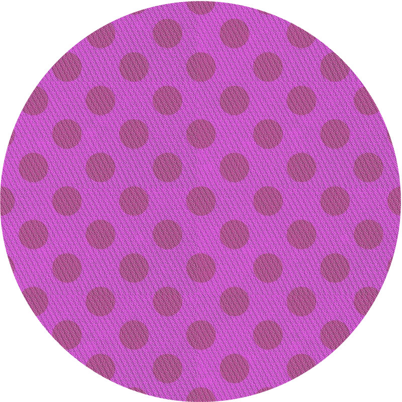 Cohasset Polka Dots Indoor Rug, Round 6'