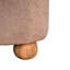 Repose-pieds rond en fausse fourrure Mocha