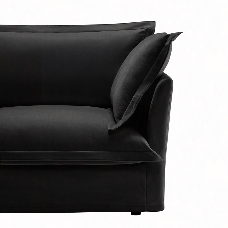 Canapé sans accoudoirs, Chenille noir