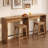78.74" Extra Long Bar Table, High Top Pub Table with Footrest for Kitchen, Bar, Bistro, Rustic Brown