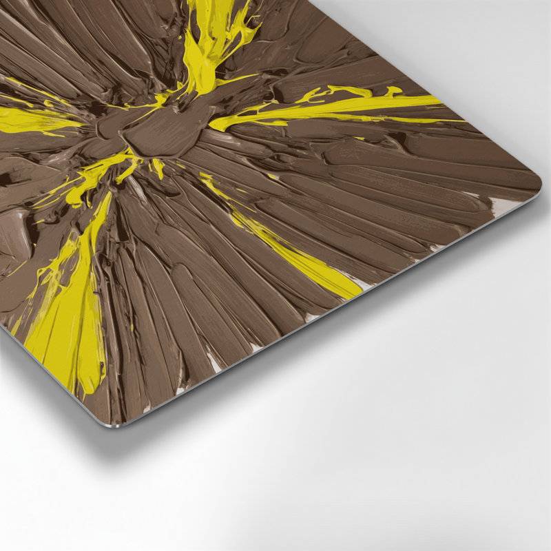 Neo Expressionism 71 Brown Metal Wall Art, 12" H x 12" W