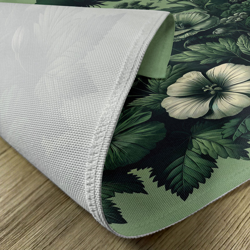 Ensemble de 4 napperons vert foncé Ambesonne