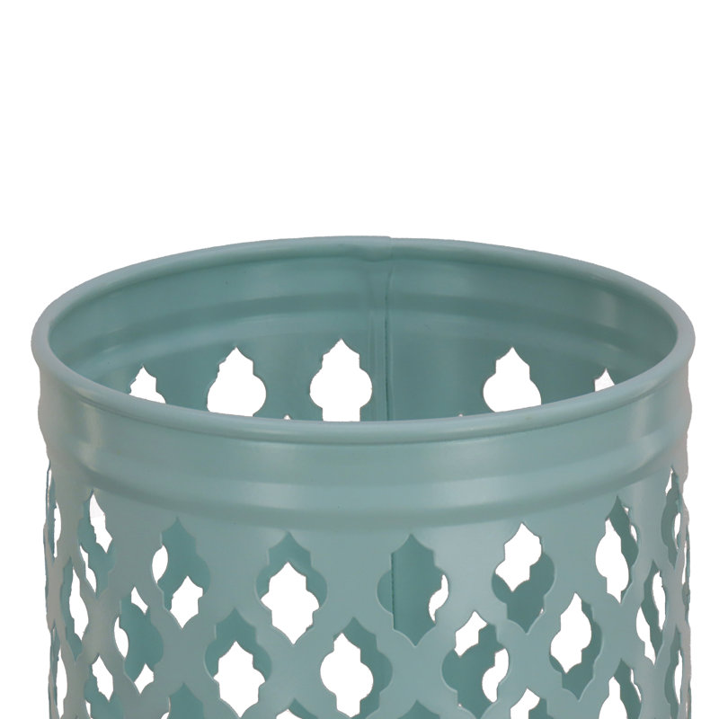 11.8'' H Iron Tabletop Lantern, Green
