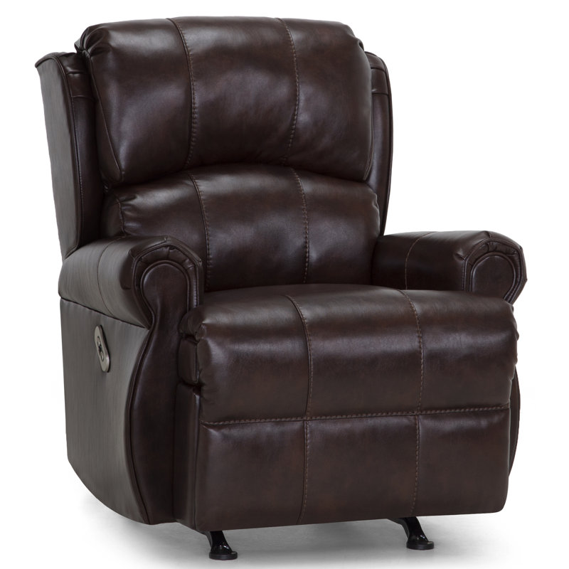 Corin Faux Leather Power Recliner, Chocolate Faux Leather