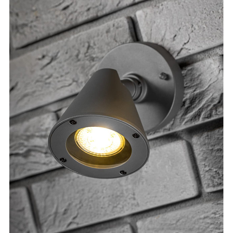 Dinka Grey Outdoor Bulkhead Light