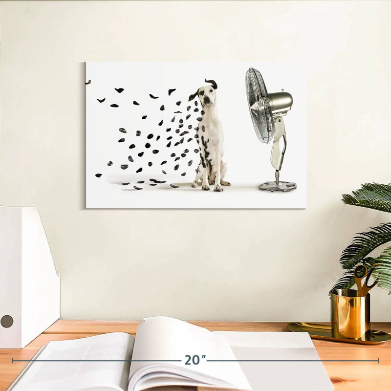 Windblown Dalmatian Spots Canvas Print, 12" H x 8" W x 1" D
