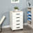 Modern 5-Drawer Mobile Storage Cart for Under Desk, Durable Black Engineered Wood Organizer with Locking Casters, Smooth-Glide Drawers for Office Files, Crafts, Dorm & Small-Space Living-733283309
