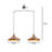 Modern Patina Chandelier, 2-Light Fixture, 39.4 x 13.8 x 51.6 inches | Metal Body with Adjustable Height, IP20 Rated, 12-inch Base Plate, Elegant Scandinavian Design | Ideal for Dining Room & Living Spaces-1156234935