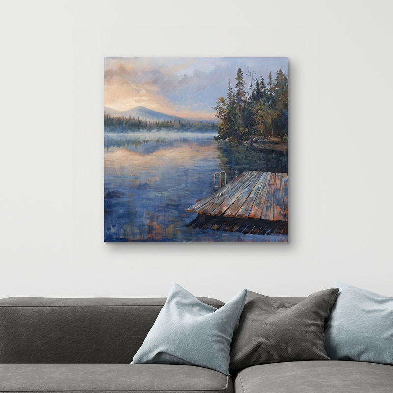 Dock - 32"x32" art on canvas