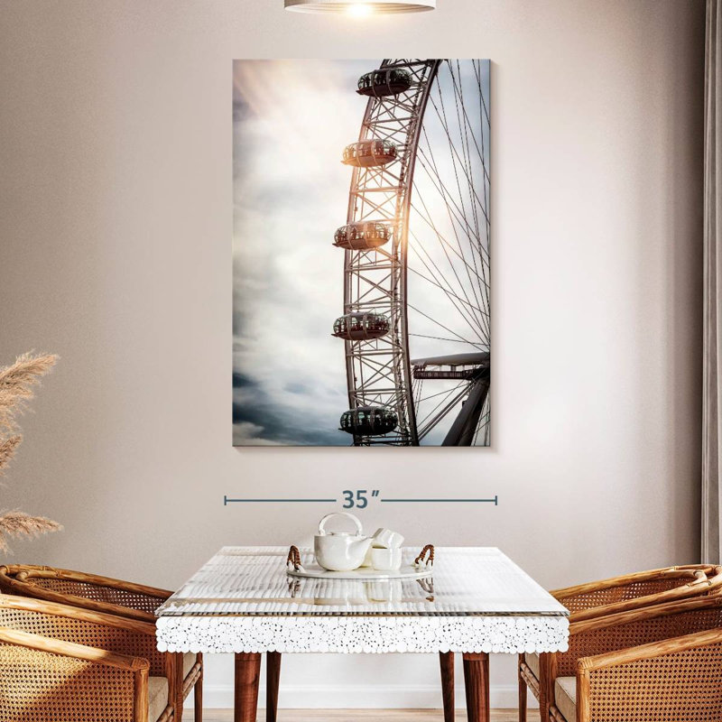 Aime London Eye Sunset, 51" H x 34" W