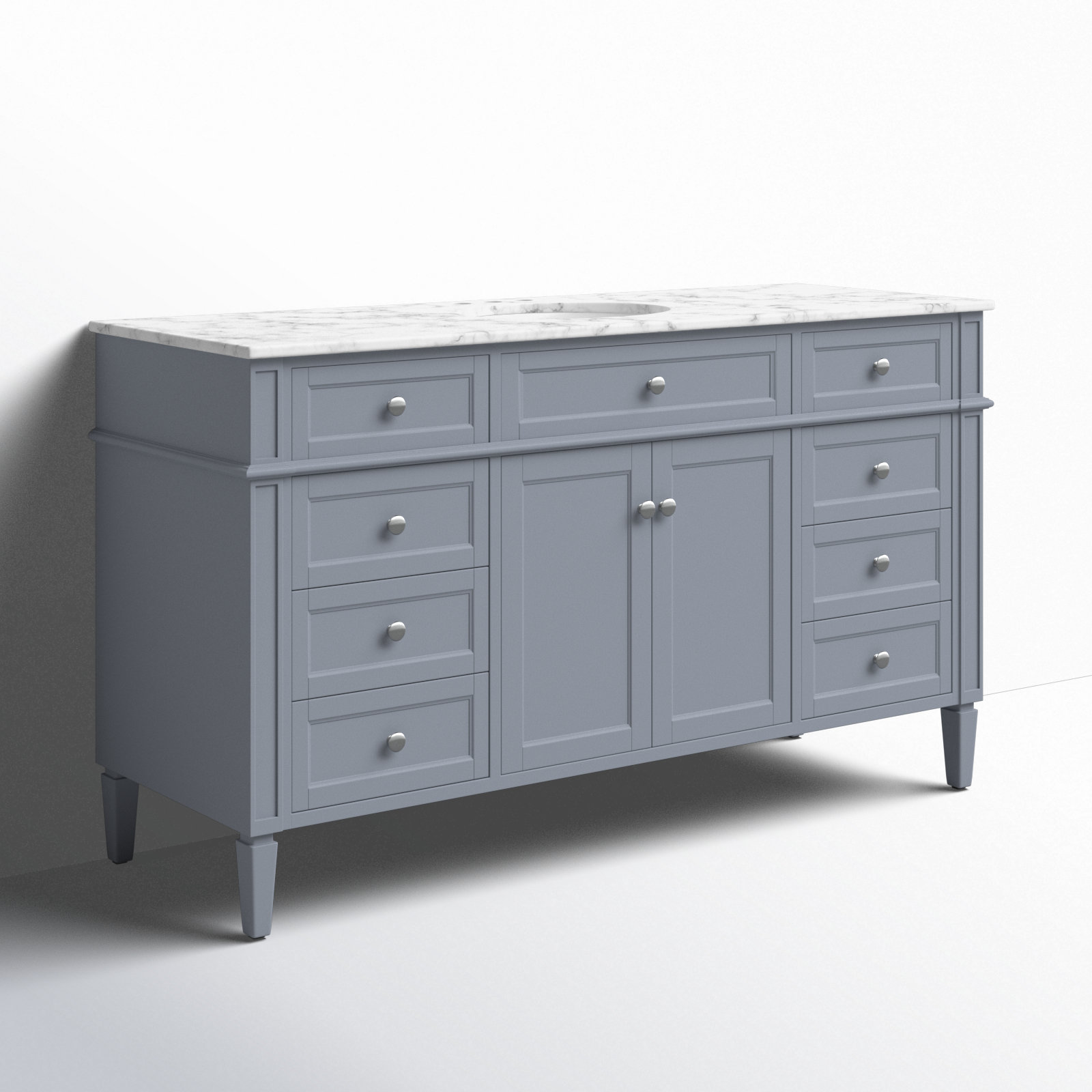 Rivers 60'' Single Bathroom Vanity, Gray