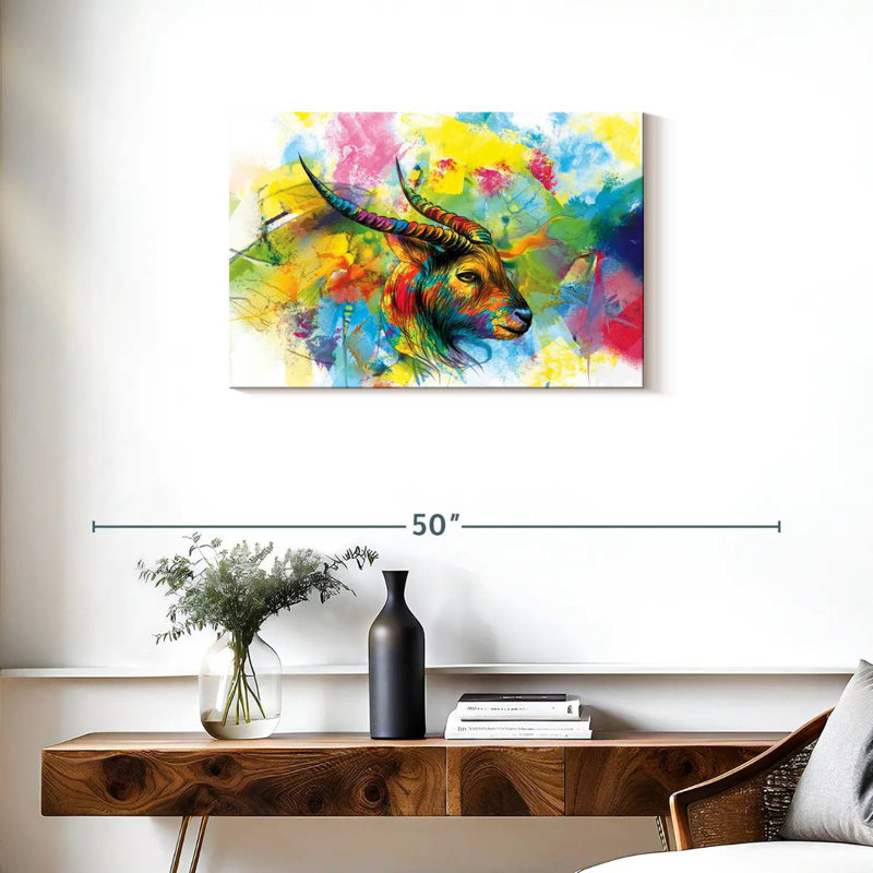 Brampt Horned Goat Paint Splash