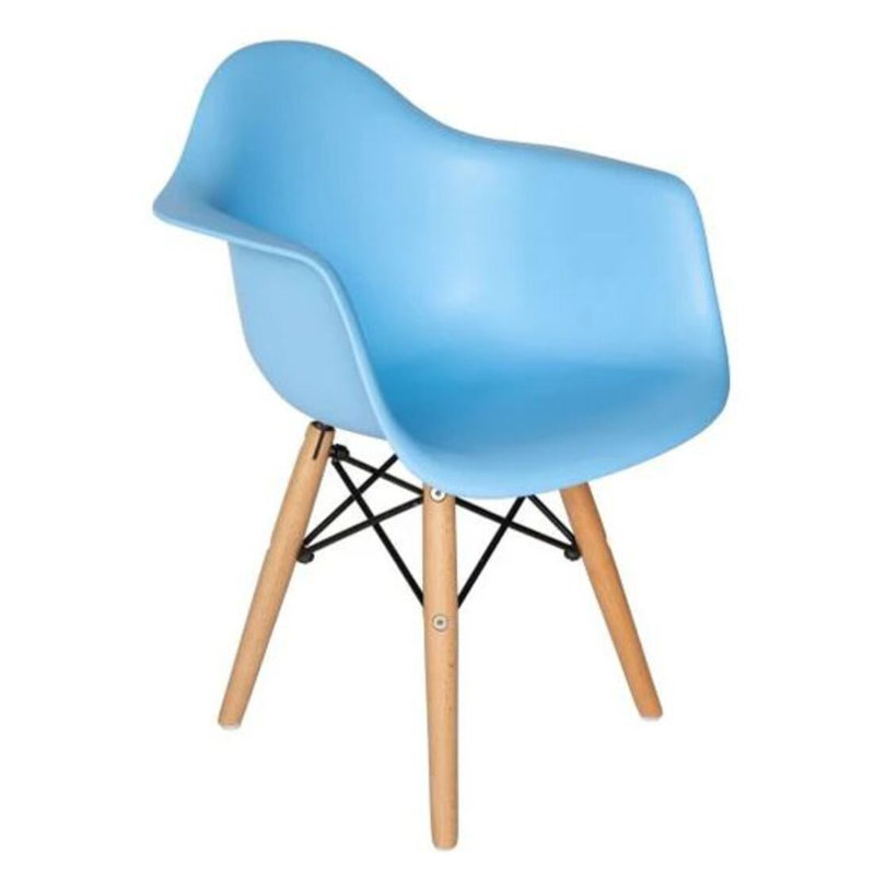 Chaise pour enfants en plastique Benson, Bleu