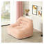 Fauteuil à billes en velours côtelé pour salon et chambre à coucher, rose