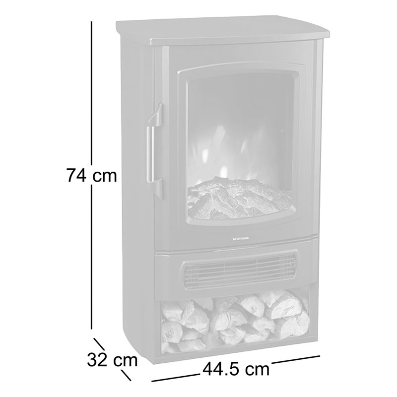 Corona Belfry Heating 44.5cm W Electric Fireplace, Black