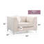 Fauteuil contemporain incliné ivoire-1810888693