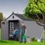 Remise de rangement en plastique pour jardin