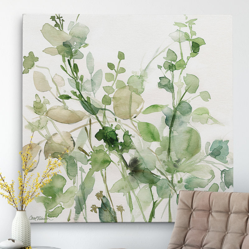 «Sage Garden II», peinture, H 40 po x l 40 po, Toile tendue, Sans cadre