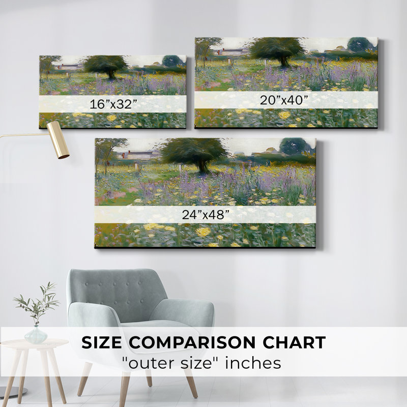 Botanical Series-CCLXVII- Toile tendue avec châssis - Prêt à être accroché, H 24 po x l 48 po