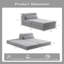 Monoplace et 1 repose-pieds (gris foncé)