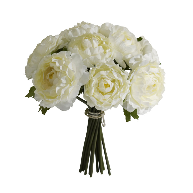 11" Ranunculus Centerpiece Bouquet, Cream
