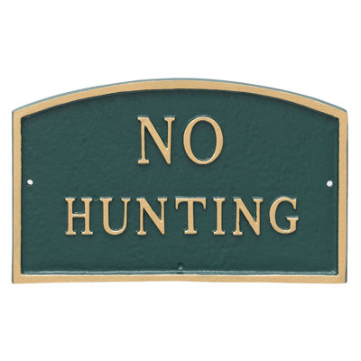 Plaque de jardin sans relevé de chasse