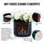 Ensemble de 3 pots de fleurs en céramique noir lustré à l'épreuve du givre pour une utilisation toute l'année dans un patio, un jardin ou à l'intérieur, L 9,91 po x l 9,28 po, pot de fleurs de haute qualité au design fonctionnel-1516266406