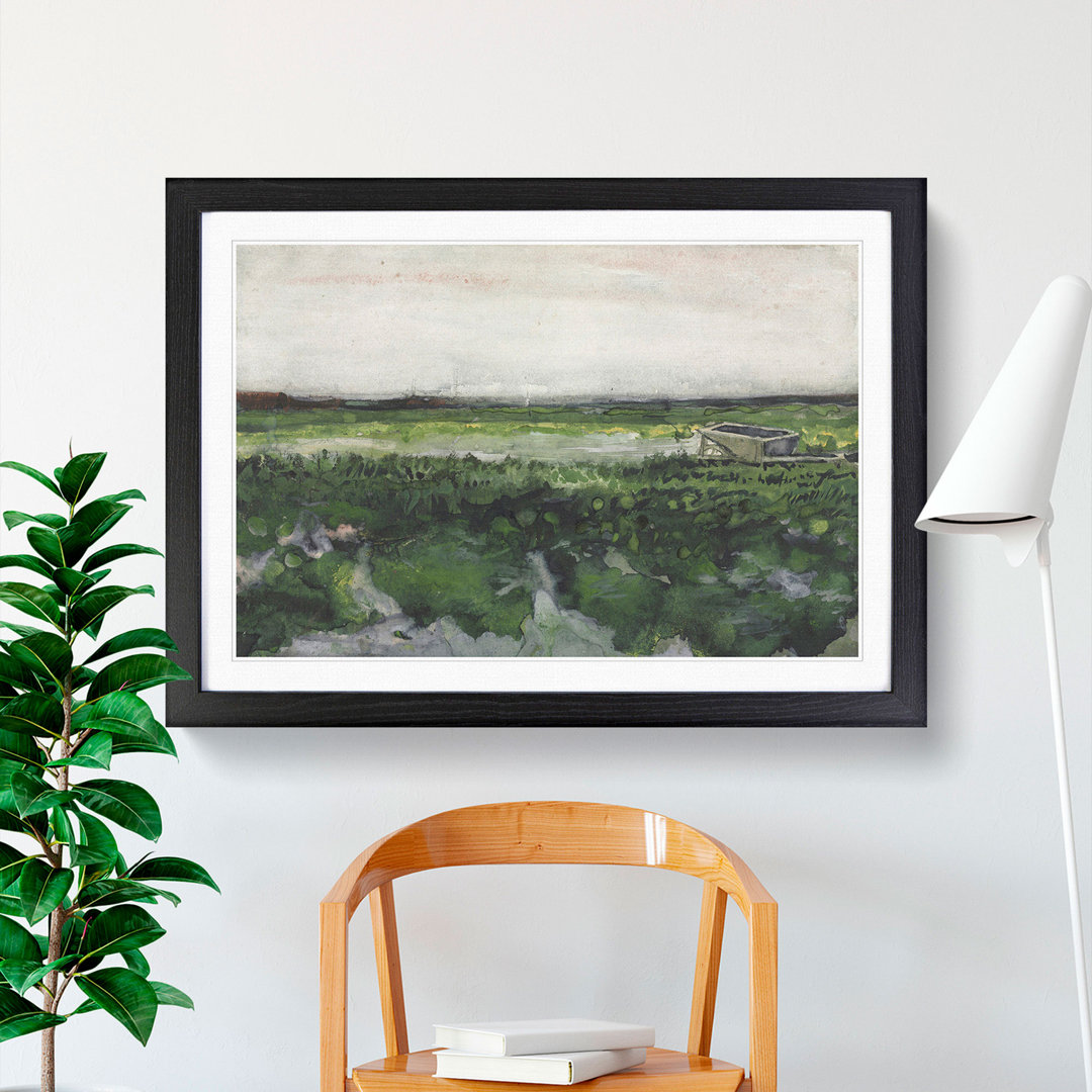 Landscape with Wheelbarrow by Vincent Van Gogh - Picture Frame Painting