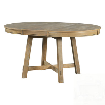 Farmhouse Round Extendable Dining Table with Leaf for Flexible Seating and Stylish Design