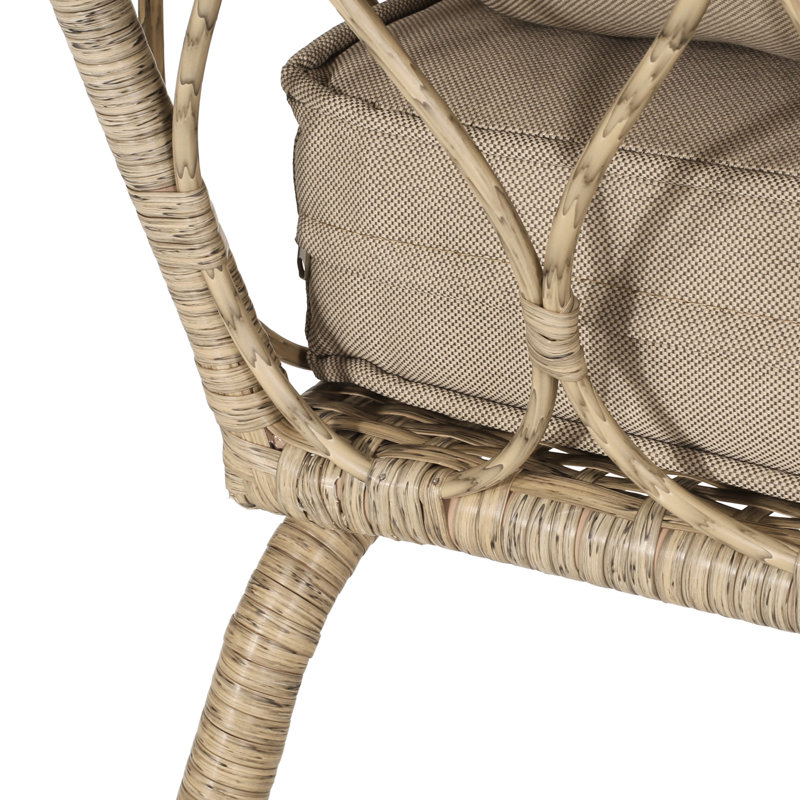 Espace de détente dans la cour arrière: avec rembourrage, l 48,5 po x P 28,25 po, H 28,75 po, assemblage requis, capacité de poids de 600 lb, coussins tissés pour l'extérieur, support l 48,50 po