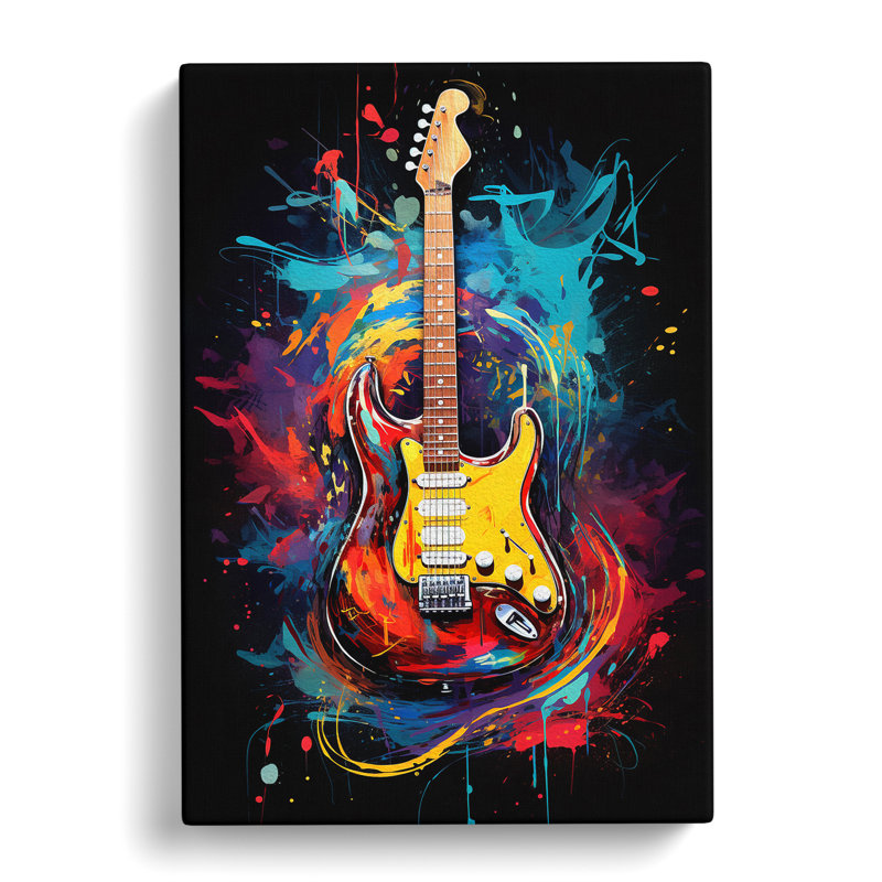 Electric Guitar Modern - No Frame Print, 50cm H x 35cm W x 3cm D