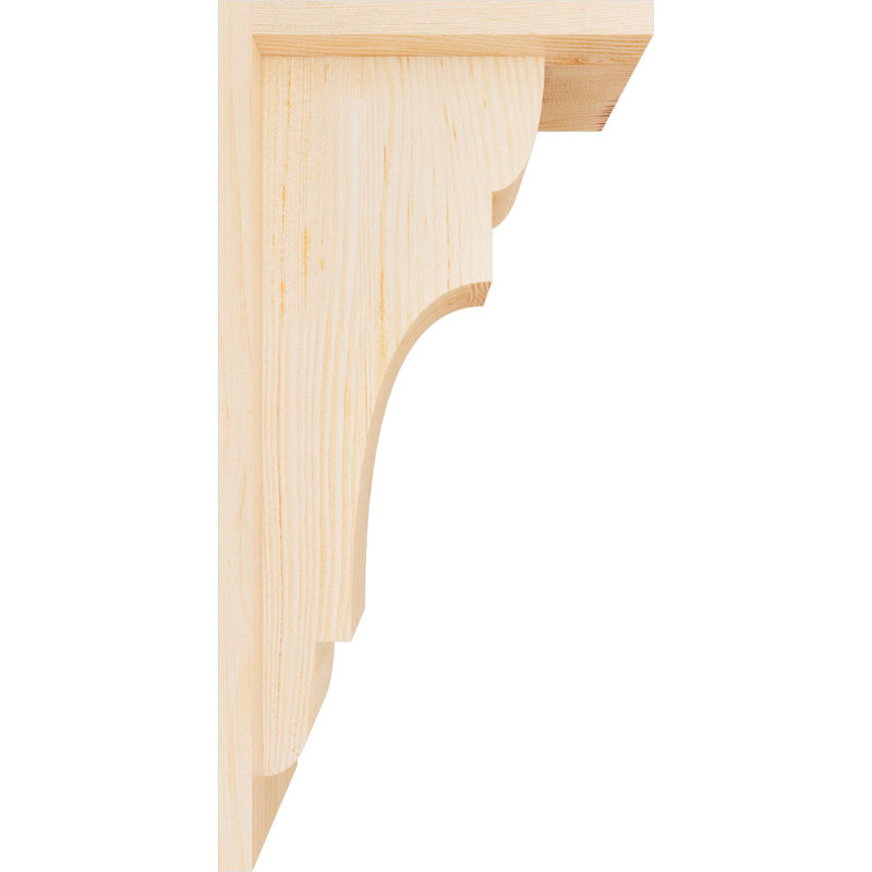 New Brighton Corbel avec plaque arrière, H 16 po x l 5,5 po x P 8 po, Sapin de Douglas, Lisse