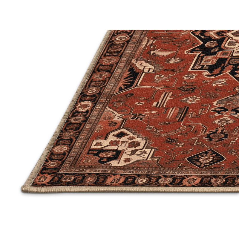 Tapis brun lavable à la machine, Rectangulaire 3 pi x 5 pi