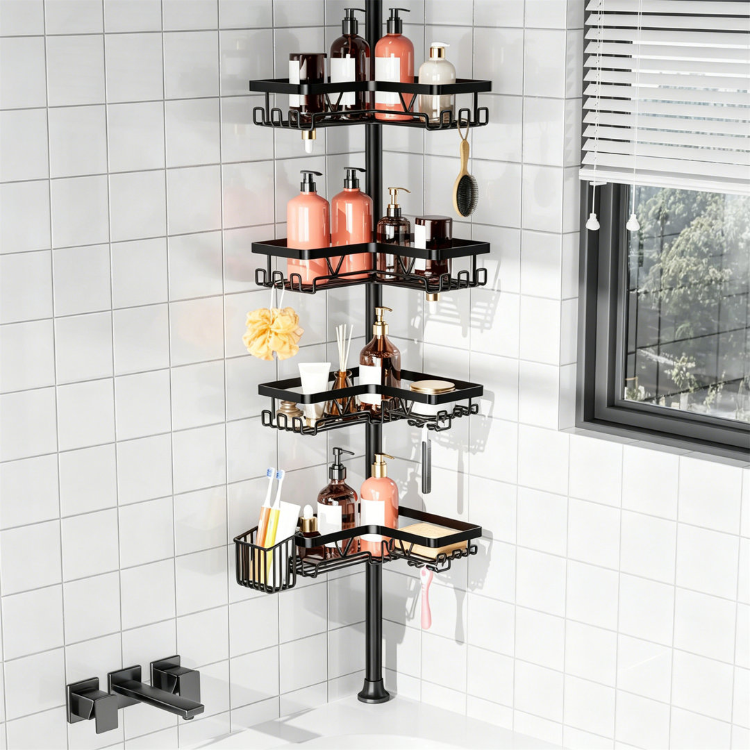 4 Tier Telescopic Shower Caddy Corner