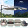 Shareny 132.3'' Lighted Cantilever Umbrella with Crank Lift Base Included
