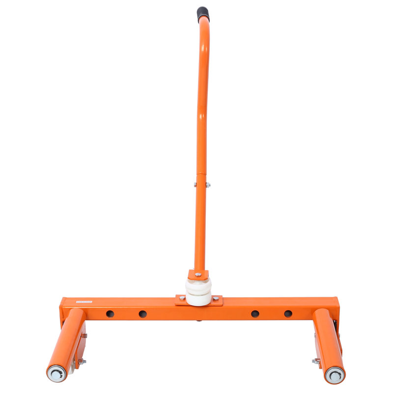Chariot à roulettes en acier robuste et réglable pour atelier et garage - Orange