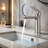 Blossom Single Handle Bathroom Faucet – Brushed Nickel, Solid Brass Construction, Single Hole Mount, Includes Water Supply Lines-24280242