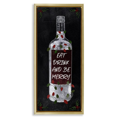 "Eat Drink Be Merry", art mural sur toile par Natalie Carpentieri