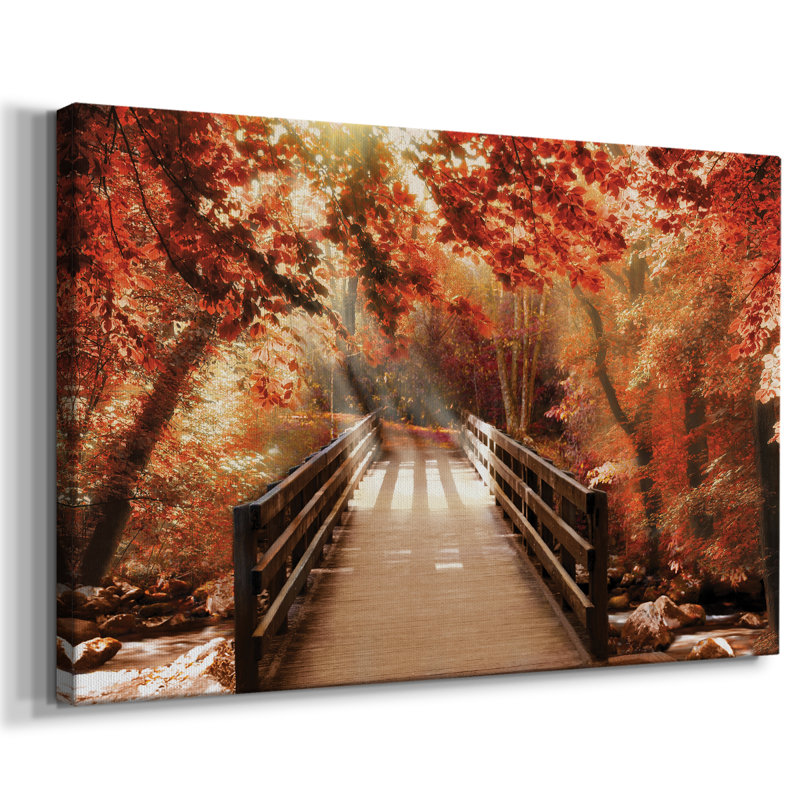 Pont d'automne - galerie Cavas, H 12 po x l 18 po