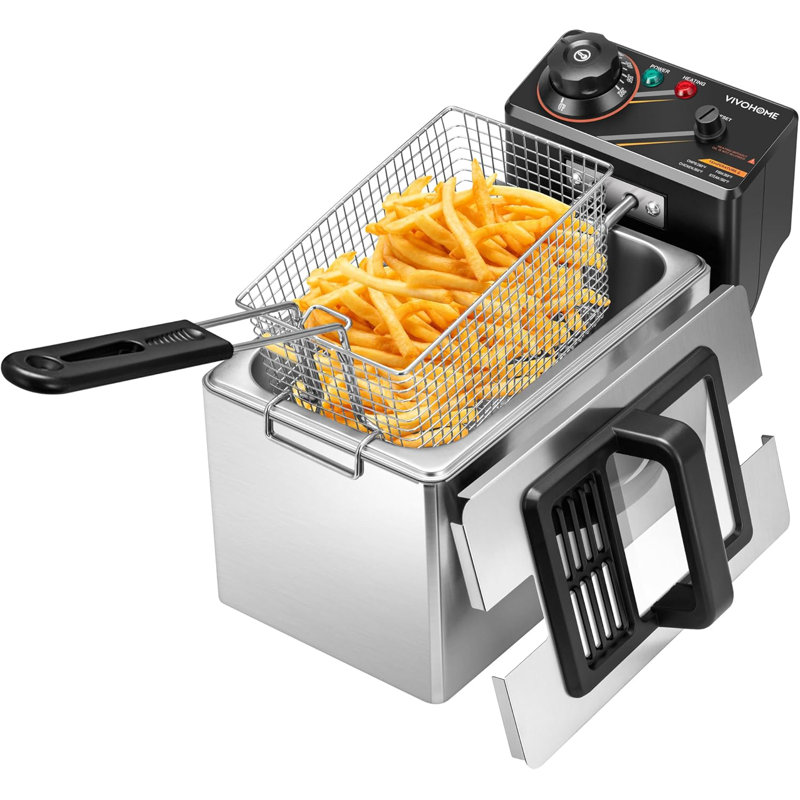 3l Stainless Steel Electric Countertop Deep Fryer