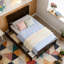 Lit plateforme avec rangement, 2 tiroirs avec roulettes-1628079923