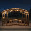 SUNJOY Bellucci Arched Pergola 10 x 14 ft. Light Grey Outdoor Cedar Framed Wood Pergolas with Weather-Resistant Canopy for Patio, Garden