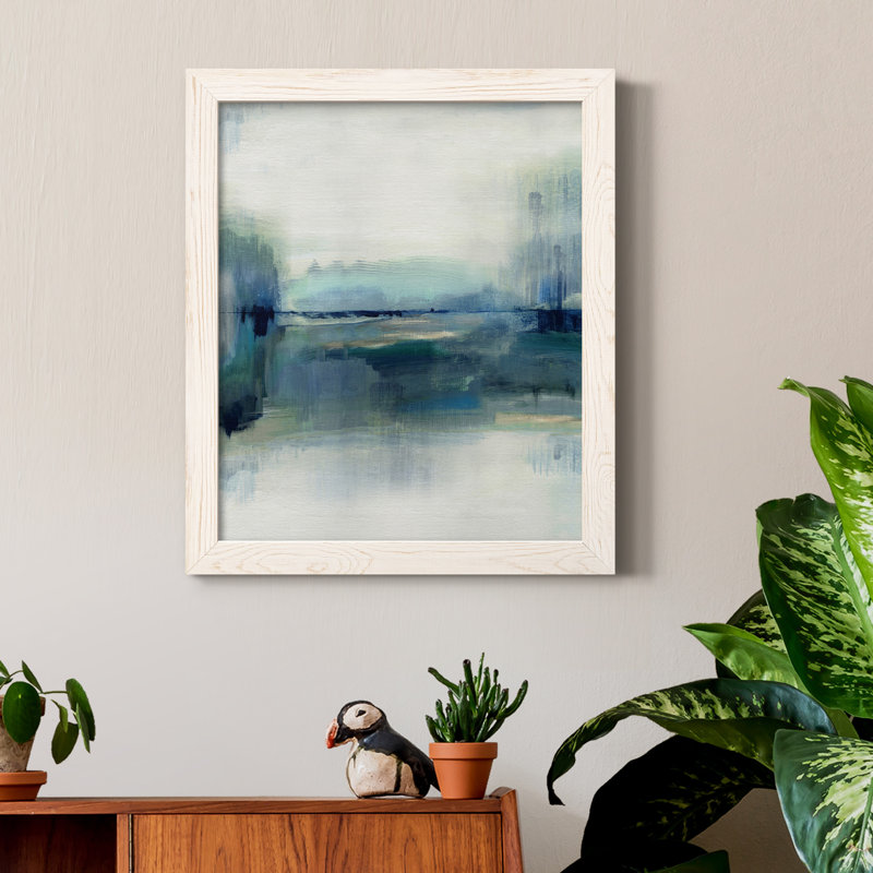 Indigo Meadow - peinture sur toile encadrée, Toile blanche encadrée, H 24 po x l 18 po x P 1,5 po