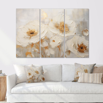 Ranunculus Radiance Treasure III - ensemble d'art mural en toile Renoncule