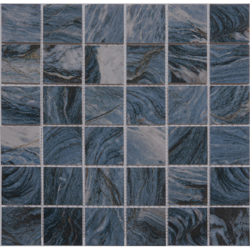 Venataro 2-in. x 2-in. Polished Natural Stone/ Marble Porcelain Floor and Wall Mosaic Tile, Velara