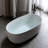 51'' X 25.6'' Freestanding Solid Surface Stone Resin Soaking Bathtub
