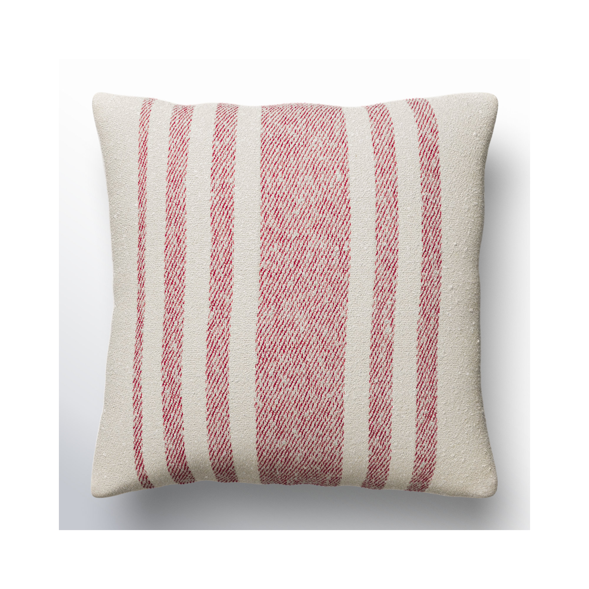 Sorden Striped Cotton Throw Pillow, 22" x 22", Pillow Cover Only - No Insert, Coral
