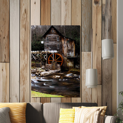 « river mill », reproduction de photo sur verre