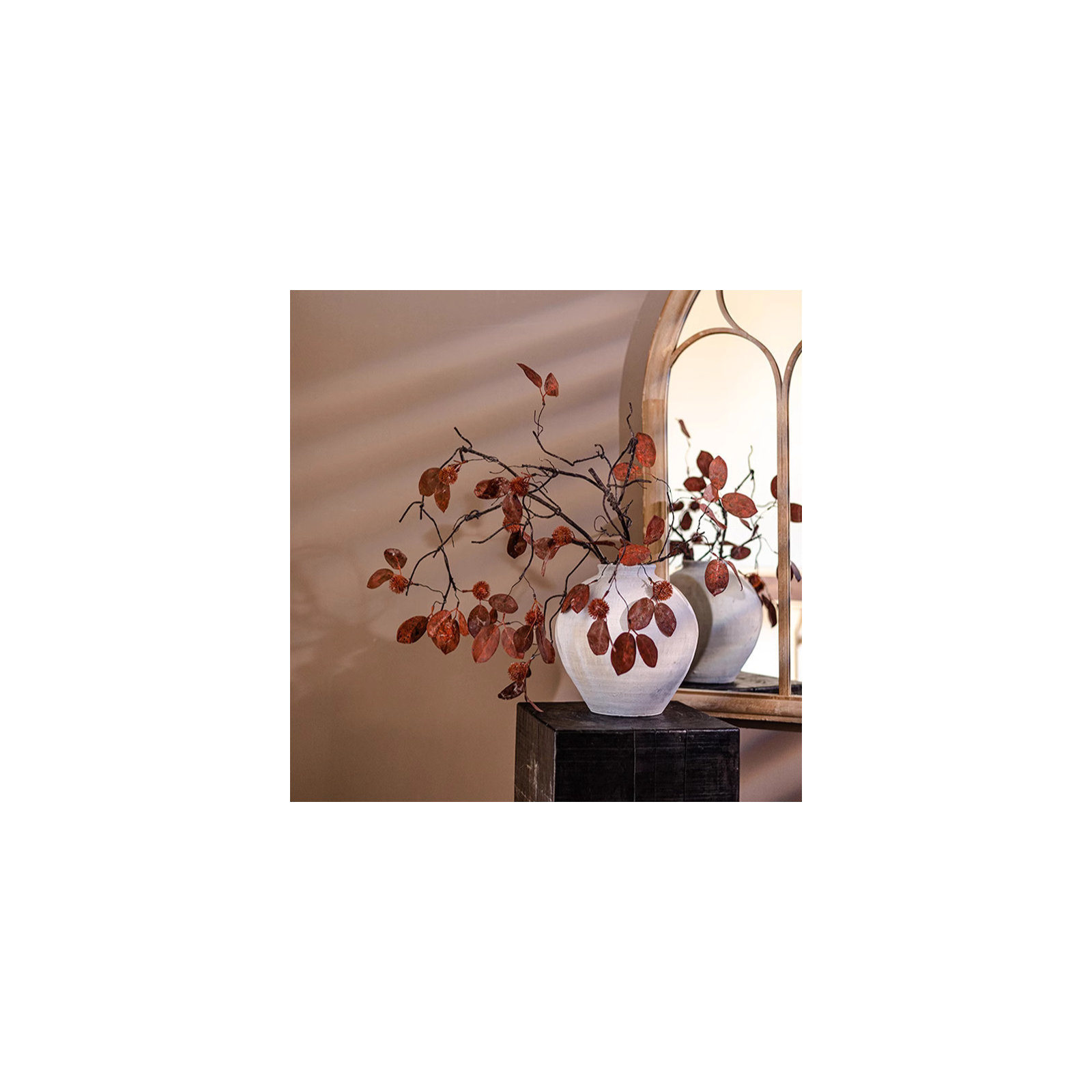 Chestnut Leaf Brach Stem 44.5" Tall, Red