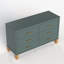 Commode double 6 tiroirs en bois robuste-1866298860